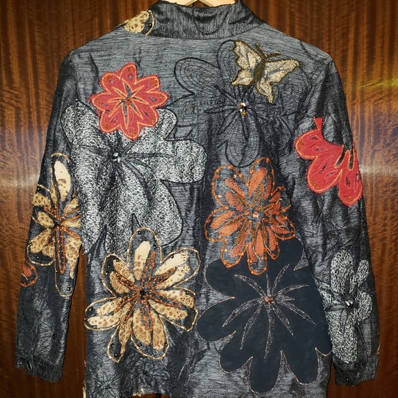 Chicos shirt / light jacket embroidered and beaded - Picture 5 of 7